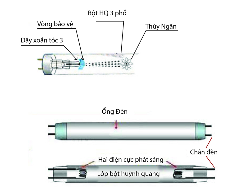 Cấu tạo đèn tuýp LED 1m2.