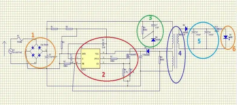 Sơ đồ mạch nguồn đèn LED 