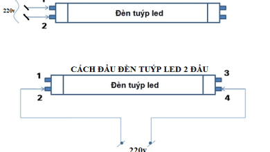 Sơ đồ đấu đèn tuýp LED 220V
